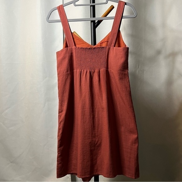 BB Dakota Steve Madden Easy A Button Front Tank Dress in Clay Small - Picture 9 of 11